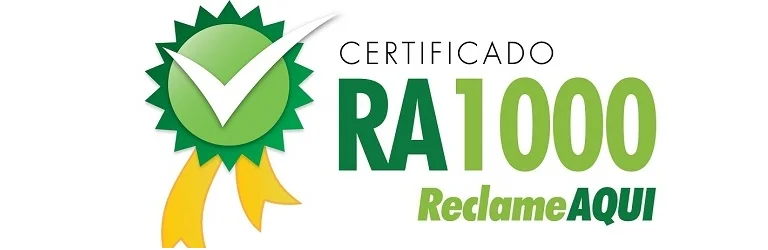 Selo RA1000 Reclame Aqui - Gaia Group Consórcios - Reputação Máxima